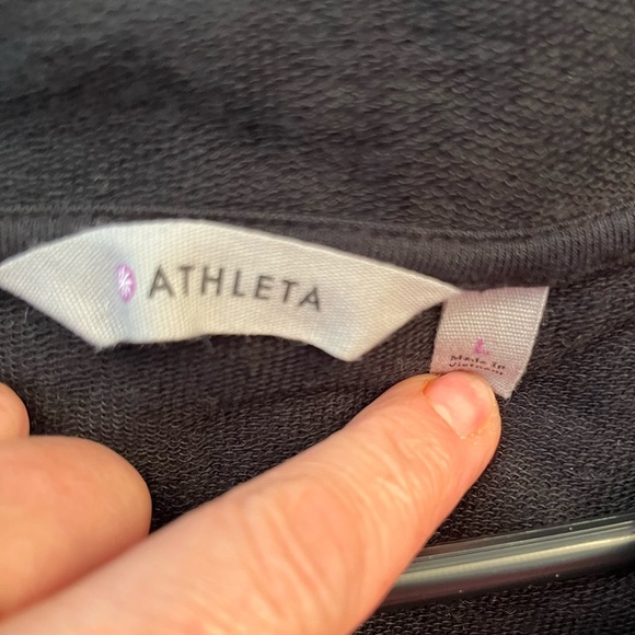 Athleta! Black casual dress hoodie Sz L - Picture 6 of 9